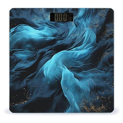 Blue Fabric Scale for Body Weight Digital Bathroom Scale Precision Smart Weighing Scales with Clear LED Display Accurate High Precision Scales Weighing Machine