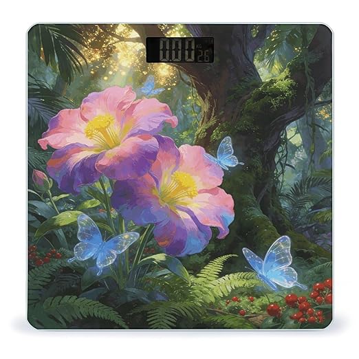 Jungle Reverie Smart Scale for Body Weight Digital Bathroom Scale Toughened Glass Weight Scale with Large LCD Backlight Display High Precision Scales Weighing Machine