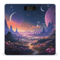 Colorful Retro Space Theme Digital Bathroom Scale for Body Weight Weighing Scale with Backlit LCD Display High Precision Measurements &amp Measures Weight Up to 180kg