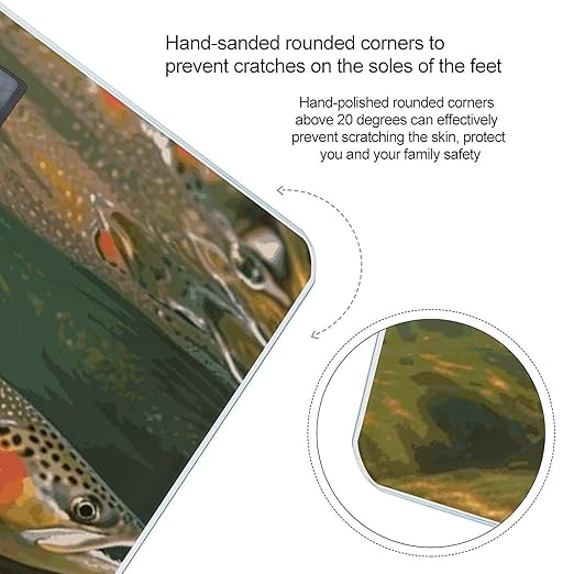 Digital Bathroom Scale for Body Weight Scale with Bright LCD Display High Accuracy Step-On Technology Auto On/Off Brook Trout Fly Fishing Digital Scales 400 Lbs /180kg
