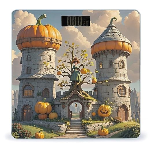 Pumpkin Loft Bathroom Scale for Body Weight Bathroom Weighing Scales with Back Lit LED Display Sturdy Tempered Glass Body Weight Bathroom Scale 400lb Weighing