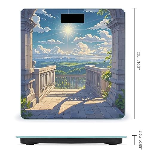 Shining Overlook Scale for Body Weight Digital Bathroom Scale Toughened Glass High Precision Scales for Body Weight with Large LCD Backlight Display Weight Scales