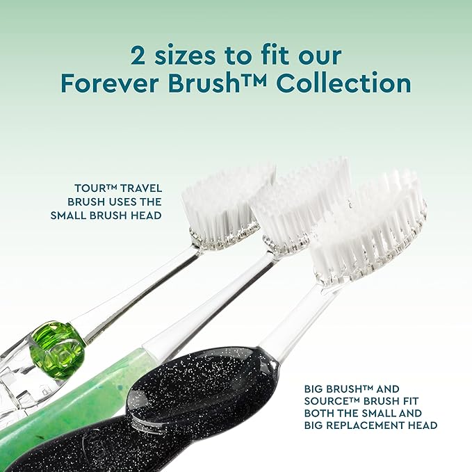 RADIUS Toothbrush Replacement Brush Heads 2-Count Improve Gum Health &amp Reduce Gum Issues - Super Soft - Pack of 6