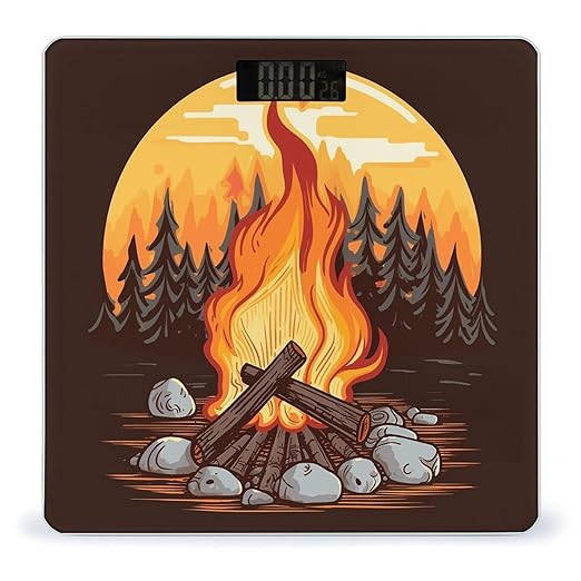 Bonfire Weight Scale for Body Weight Digital Bathroom Scale High Capacity Accurate Digital Weighing Scales and Easy-to-Read on Backlit LCD Display Scales