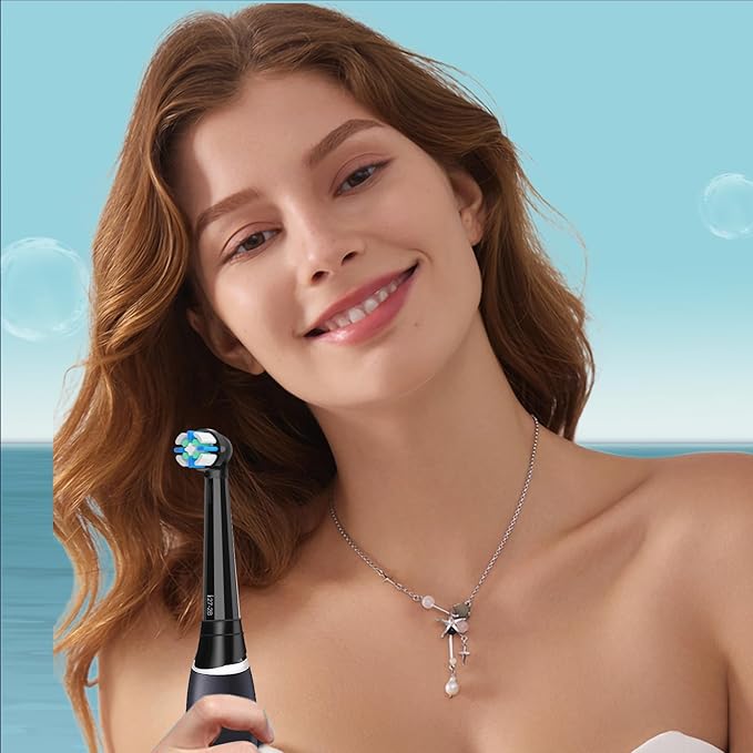 iO Replacement Heads Compatible with Oral B iO 2/3/4/5/6/7/8/9/10 Series Electric ToothbrushIO Toothbrush Heads Compatible with Oral B iOMedium-Hard bristles Care for Your TeethBlack