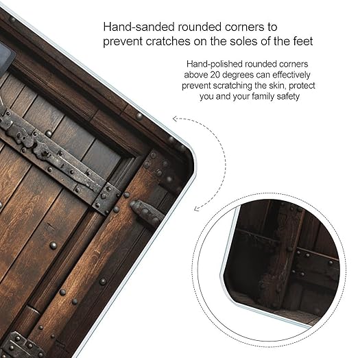 Rustic Stall Wooden Door Bathroom Scale Ultra-Bright Liquid Crystal Screen Weight Scale Accurate Bathroom Body Scales for Body Weight Bathroom Pet Home Bedroom Gift-Giving