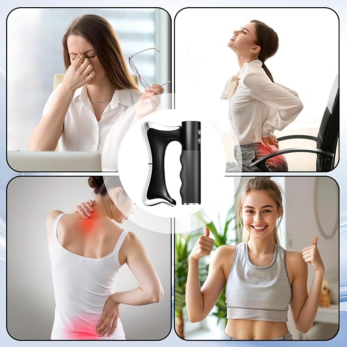 Heated Muscle Scraping ToolElectric Fascia Knife Massager Heating and VibrationSoothesilk Sculptwave Full Body Contouring DeviceMuscle Relief Better Circulation(Black)
