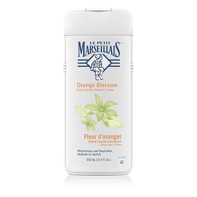 Le Petit Marseillais Extra Gentle Shower Crème with Orange Blossom Moisturizing &amp Nourishing French Body Wash for pH Neutral for Skin 21.9 fl. oz