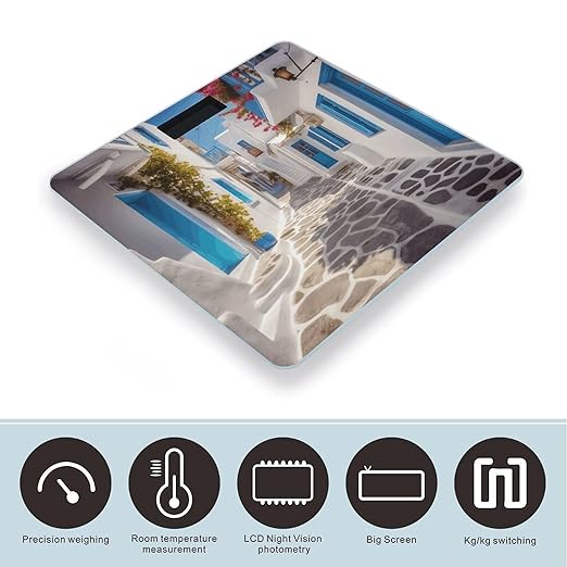 Greece Street Weight Scale for Body Weight Digital Bathroom Scale High Capacity Accurate Digital Weighing Scales and Easy-to-Read on Backlit LCD Display Scales