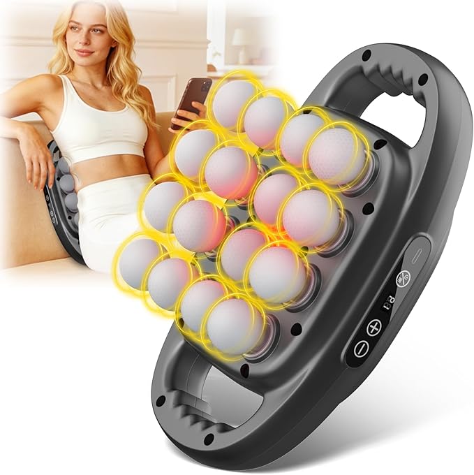 16-Head Massage Gun Deep Tissue Percussion Massager with 9 Modes &amp 9 IntensitiesQuiet Back Massager Pain Relief for Back ShouldersLegs2600mAh Battery Electric Massage Tools