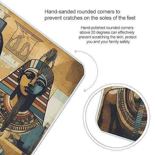 Ancient Egypt Tribe Series Scale for Body Weight Accurate Digital Bathroom Scale Toughened Glass High Precision Scales Smart Weight Scales with Large LCD Backlight Display Weighing Machine