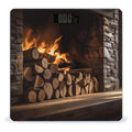Wood on Fireplace Bathroom Scale for Body Weight with High Precision Large LCD Backlight Display Digital Weighing Scale with BMI Capacity Up to 180kg