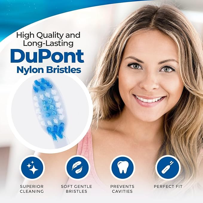 Pop Sonic Electric Toothbrush (Blue Bubbles + 4 Brush Heads) - Travel Toothbrushes w/AAA Battery | Kids Electric Toothbrushes with 2 Speed &amp 15000-30000 Strokes/Minute Dupont Nylon Bristles