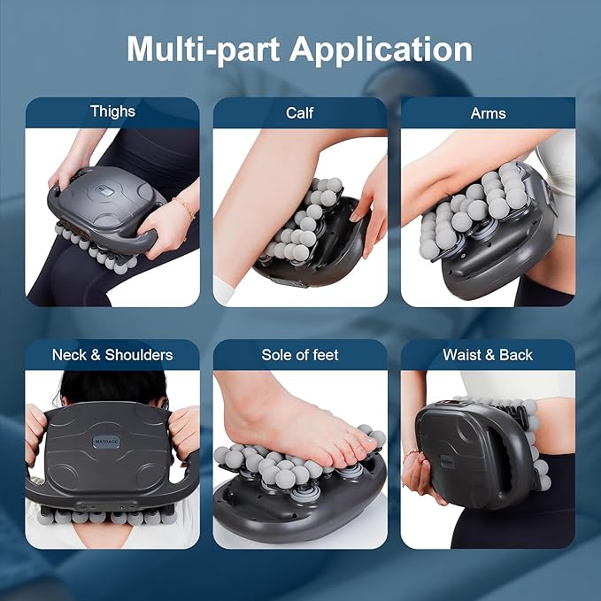 IeBilif Massage Gun 42 Head Foot Back Neck Shoulder Massager with 9 Adjustable Multi-Modes &amp Intensities Fascia Gun for Athletes Birthday Gifts for Men