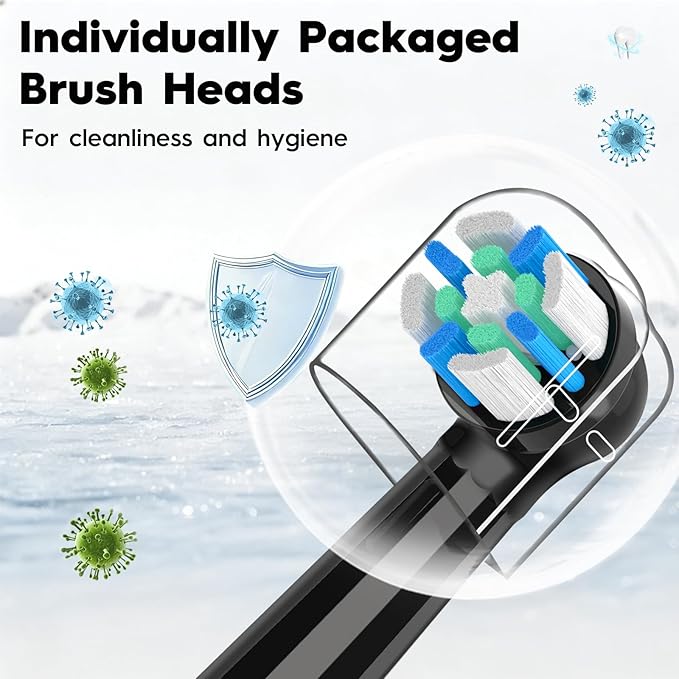 Toothbrush Head Compatible with iO 2 3 4 5 6 7 8 9 10 Series6PCSBlack