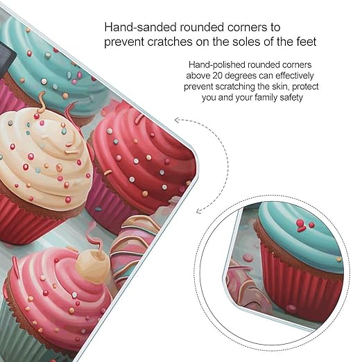Colorful Sweet Lollipop Cupcake Donut Bathroom Scale Large LCD Backlight Display Digital Scale Rounded Corners Body Scales Automatic Power On/Off Bathroom Scales for Home Bedrooms