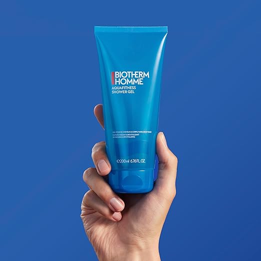 Biotherm Homme Aqua Fitness Shower Gel a Shower Gel for Men with Biotech Plankton Cleanses and Hydrates Body &amp Hair Refreshing and Revitalizing Foam 6.8 Fl. Oz.