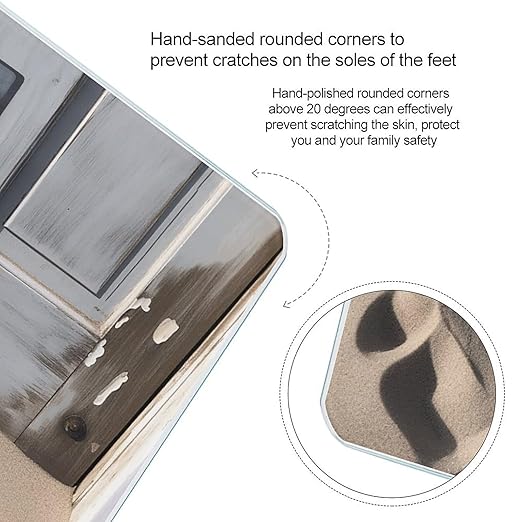 Beach Sand Heart Door Scale for Body Weight Accurate Digital Bathroom Scale Toughened Glass High Precision Scales Smart Weight Scales with Large LCD Backlight Display Weighing Machine