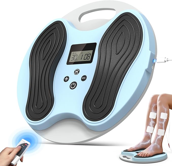 EMS Foot Massager for Neuropathy &amp Pain Relief-Electric Muscle &amp Nerve Circulation Stimulator for Feet &amp Legs10 Modes 20 Intensities