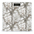 White Tree Camo Weight Scale Large Bathroom Scales Digital Weight with Bright LED Display Non Slip Automatic Weighing Scale Fashion Weighing Machine for Body