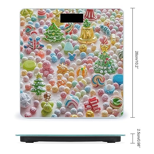 Colorful Candy Scale for Body Weight Highly Accurate Digital Bathroom Body Scale Digital Bathroom Scales for People Anti-Slip Large LCD Display Smart Scales