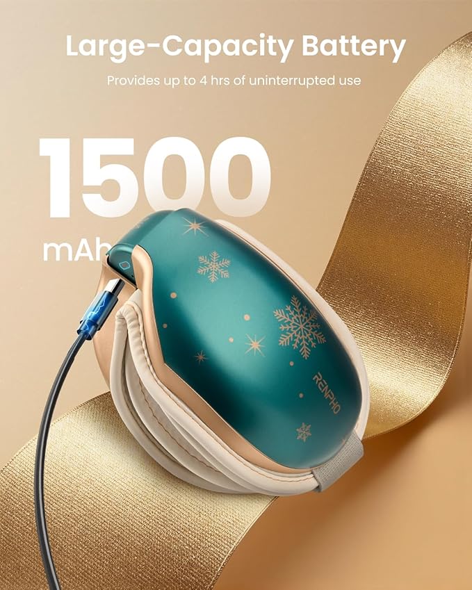 RENPHO Eye Massager with Heat Mothers Day Birthday Gifts for Mom Women Men Her Eye Mask for MigraineSleep Mask for Dry Eyes Relax Reduce Strain for Men Dad Eyeris 1