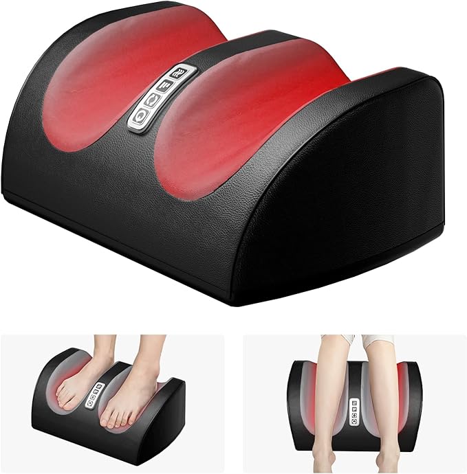 Shiatsu Foot Massager with Heat FSA Eligible HSA Foot Massager for Foot Massage and Calf Massage Foot and Calf Massager with Roller Gifts for Mom &amp Dad Valentines Day Gifts