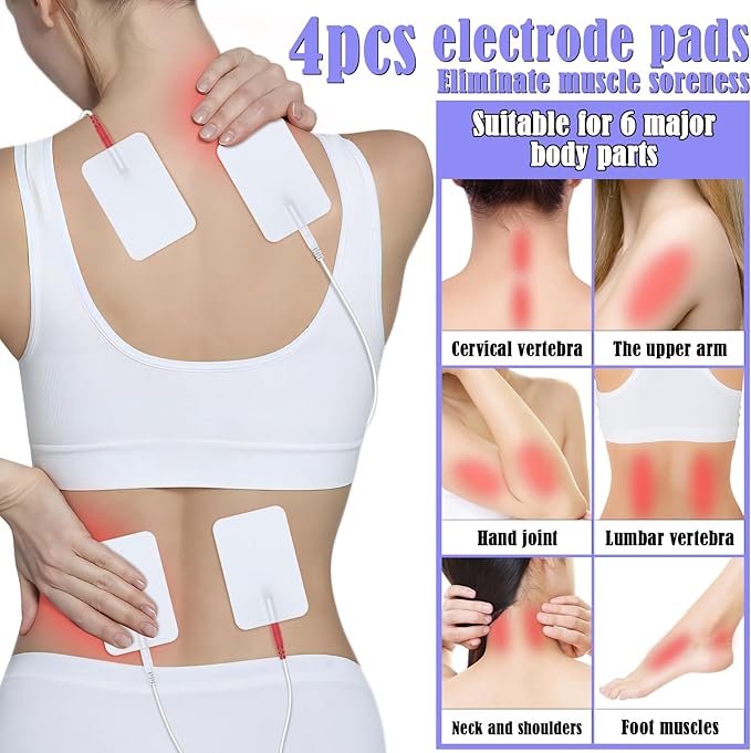 Foot Massager for Neuropathy TENS &amp EMS Foot Circulation Stimulator for Pain Relief Relieve Swelling Cramps RLS &amp Plantar with Remote Control
