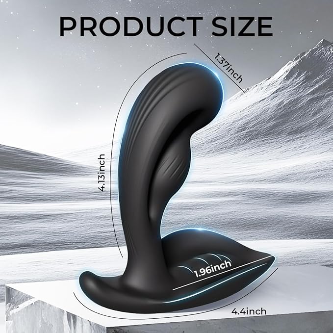 Remote Silicone Control Prostrate Massage Kit with Water Resistant Play in Anywhere You Like (Black) for Man Rechargeable Body Massager with 12 Modes for Men Relax Massaging WR05