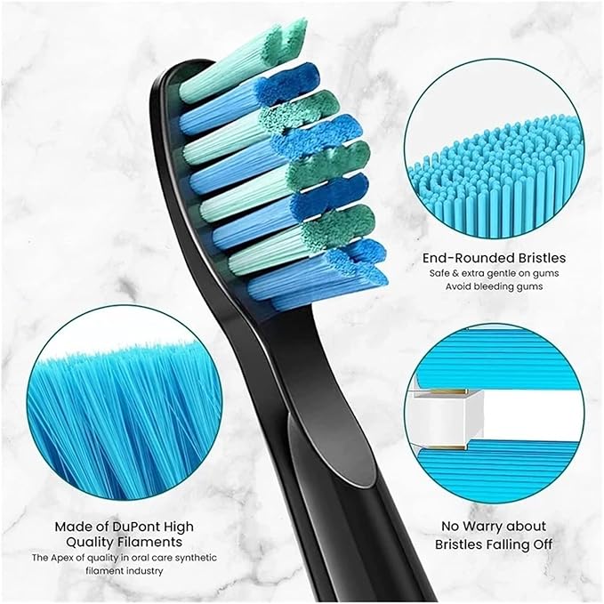 20 Pcs Replacement Brush Head Soft Bristle Refills Compatible for Toothbrush FW/SG 507/508/515/551/917/959(White)