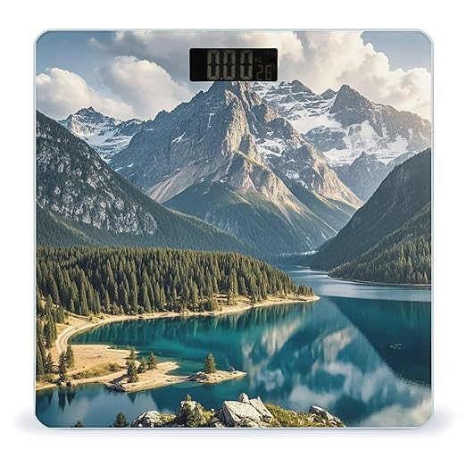 Lake Under Mountain Scale for Body Weight Smart Scales Digital Bathroom Scale High Precision Weighing Scales with Large Display Weighing Machine for People