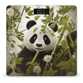Panda &amp Bamboo Scale for Body Weight Anti-Slip Tempered Glass Digital Bathroom Scales Clear LCD Display Weighing Scale Safe Rounded Corners Smart Scales
