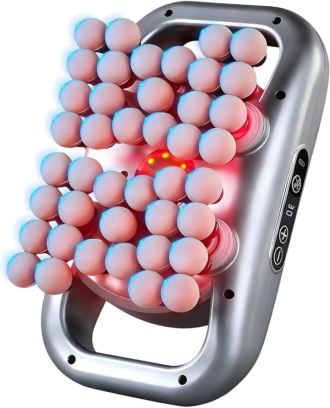 16-Head Massage Gun Set Deep Tissue Percussion Massager Electric Muscle Massager with 9 Adjustable Speeds Portable for Home Gym Office Travel (Gray 42-Head)