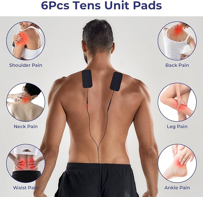 NURSAL TENS EMS Foot Massager for Neuropathy Foot Nerve Muscle Stimulator Pro Circulation and Body Pain Relief with TENS Unit Muscle Stimulator Pads Electric Feet Legs Blood Circulation Machine