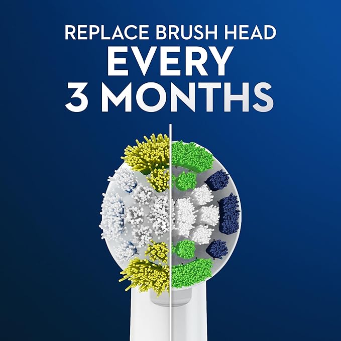 Oral-B Electric Toothbrush Replacement Brush Heads Precision Clean White 1 Count + 1 Daily Clean White