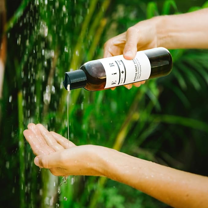 EiR NYC Active Body Wash | Hydrating Shower Gel Body Cleanser with Deeply Moisturizing Aloe Leaf &amp Olive Oil | Notes of Sage Rosemary &amp Lemongrass All Natural | Sulfate Phthalate &amp Parab