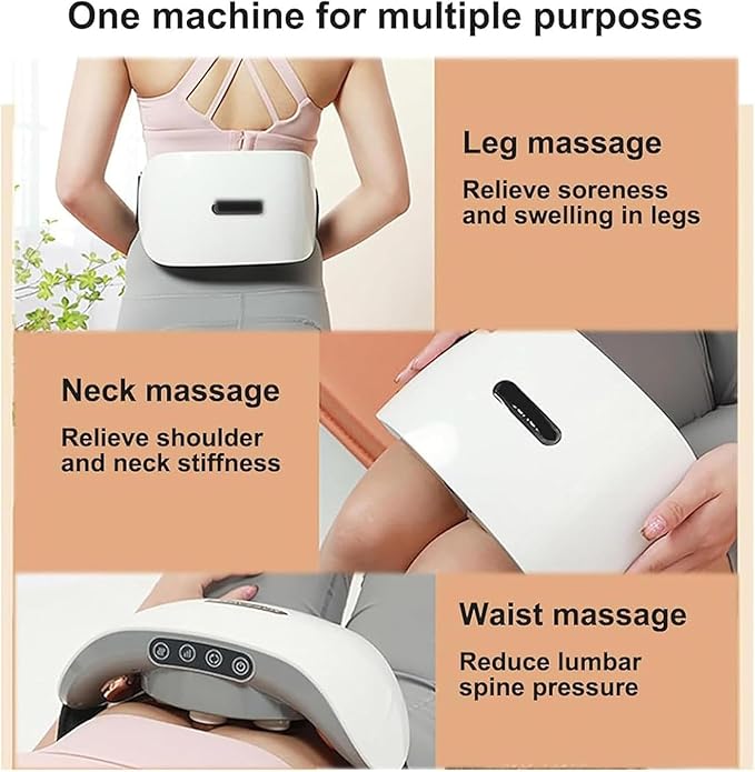 Electric Abdominal Massager Bianstone Automatic Abdominal Massager with 15mm Massage Head Adjustable 3 Levels Intensity and 5 Modes for Abdominal Back Neck and Legs