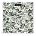 White Camouflage Scale for Body Weight Anti-Slip Tempered Glass Digital Bathroom Scales Clear LCD Display Weighing Scale Safe Rounded Corners Smart Scales