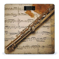 Flute Music Scale for Body Weight High Precision Digital Weight Scales with LCD Display Anti-Slip Sturdy Slim Tempered Glass Bathroom Scale for Home Use