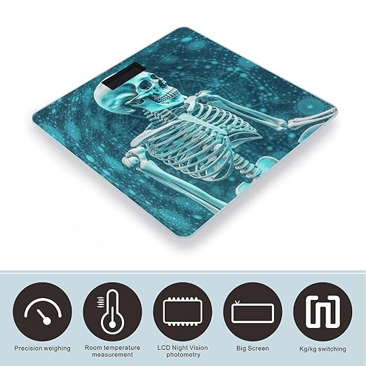 The Skeleton of Color Space Smart Scale for Body Weight Accurate Bathroom Scale with LED Display Digital Weight Scales Weighing Machine High Precision Scales for Bath Home