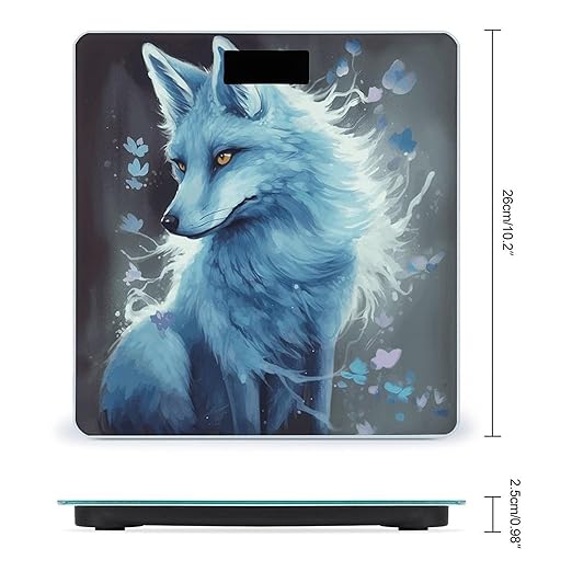 Blue Fox Scale for Body Weight Safe Rounded Corners Tempered Glass Digital Bathroom Scale LED Display 400lb Capacity Weight Scales with High Precision Sensors