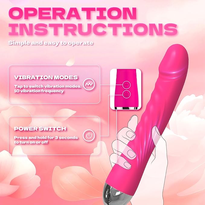 Portable Vibrating Massager -Clitioral Sucker Relaxes Muscles Heating Modes Viboators Toy Couples- for Body and Back Foot Silent Personal for Sports Massage Adult Tools Relaxation 1012PWO07c (Pink)