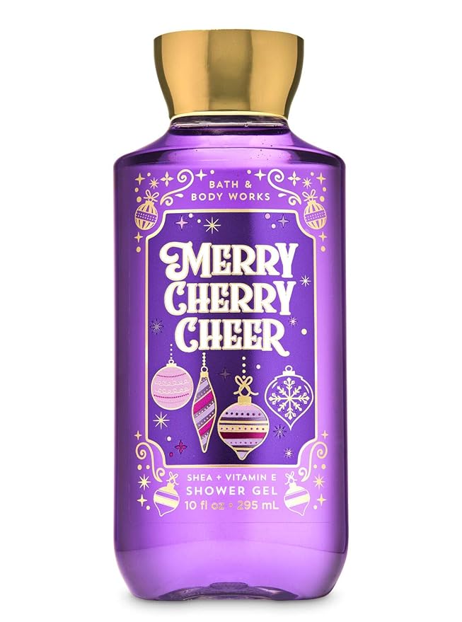 Bath and Body Works Merry Cherry Cheer Shower Gel with Shea + Vitamin E 10 fl oz