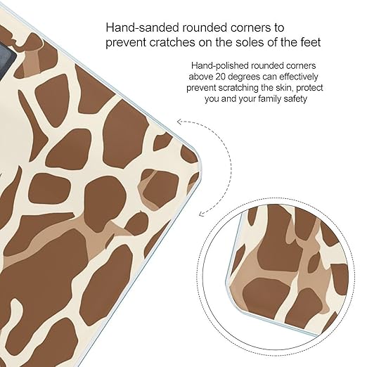 Giraffe Print Smart Scale for Body Weight Accurate Bathroom Scale with LED Display Digital Weight Scales Weighing Machine High Precision Scales for Bath Home