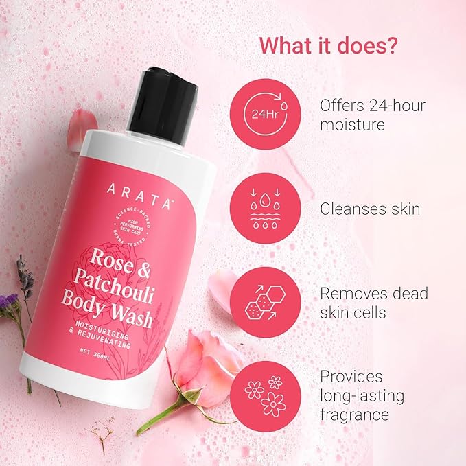 Patchouli Body Wash for Men &amp Women - 300ml | 24-Hours Moisture | Refreshing &amp Long-lasting Fragrance | For All Skin Types