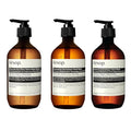 Aesop Hand + Body Wash Set | Resurrection Hand Wash + Reverence Hand Wash (16.9 oz each) + A Rose By Any Other Name Body Cleanser (16.9 oz) | Set of 3