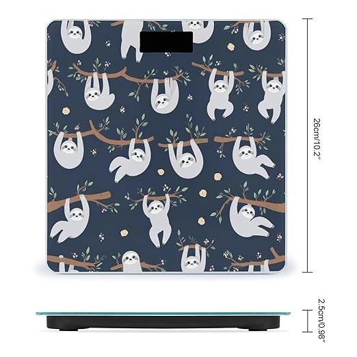 Smart Scale for Body Weight Automatic Switch Digital Bathroom Weighing Scale Cute Sloth