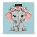 Cute Flower Elephant Weight Scale Cute Bathroom Scale for Body Highly Accurate Digital Weighing Machine for People Compact LCD Display Scales with Sturdy Toughened Glass Scales