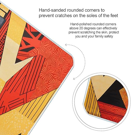 African Style Prints Scale for Body Weight Accurate Digital Bathroom Scale Toughened Glass High Precision Scales Smart Weight Scales with Large LCD Backlight Display Weighing Machine