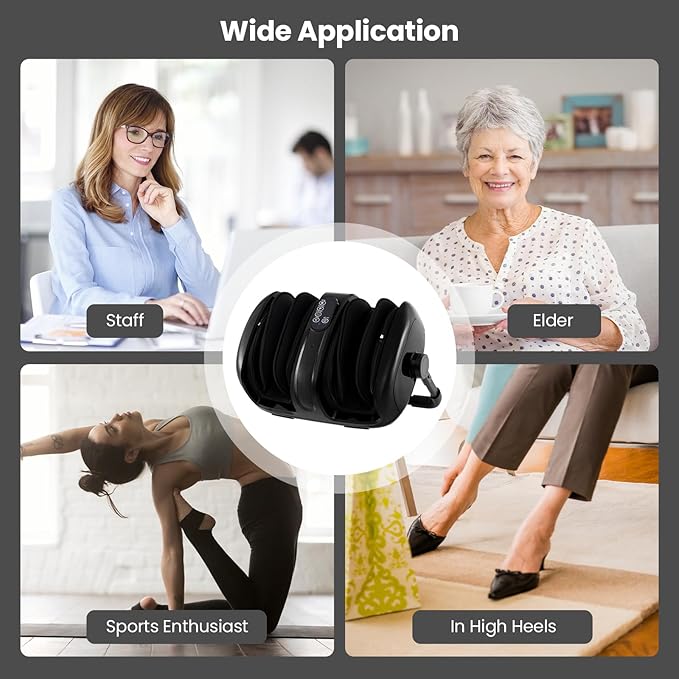 ARLIME Foot Massager with Heat Deep Kneading Shiatsu Feet Massager Machine with Compression Muscle Arm Relaxation Gifts for Elder Men Women (Black)